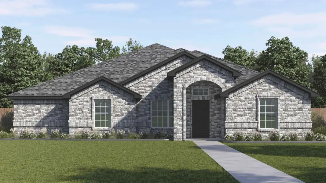 Representative exterior photo of a completed home built from the Seagraves by D.R. Horton in Boardwalk, Lancaster, TX (Image 1). Representative exterior photo of a completed home built from the Seagraves by D.R. Horton in Boardwalk, Lancaster, TX (Image 1).