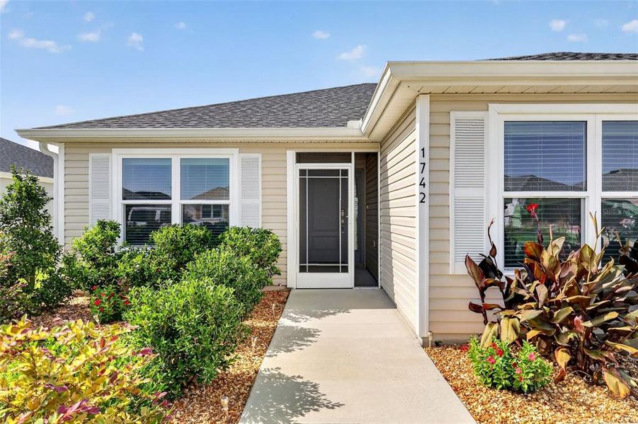 Exterior details and patio area of a home in , The Villages (Image 26). Exterior details and patio area of a home in , The Villages (Image 26).