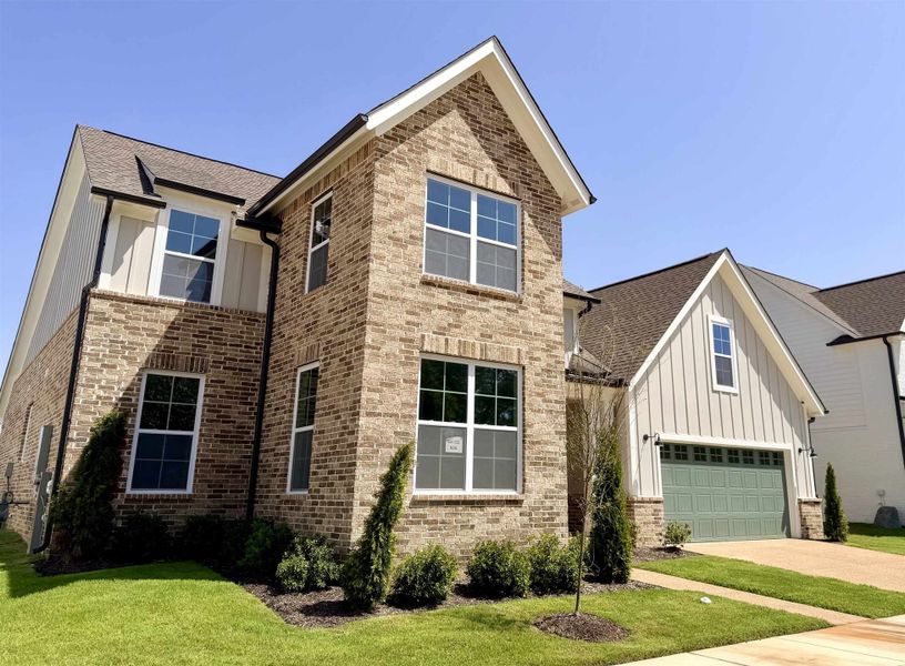 Front exterior of a new home in Lockwood, Collierville, TN, highlighting curb appeal (Image 23).