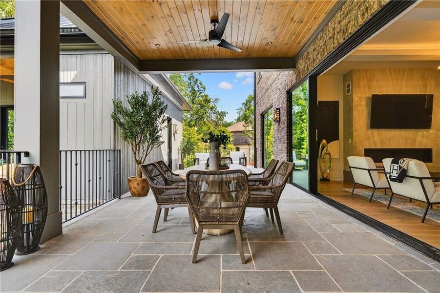 Exterior details and patio area of a home in , Atlanta (Image 29).