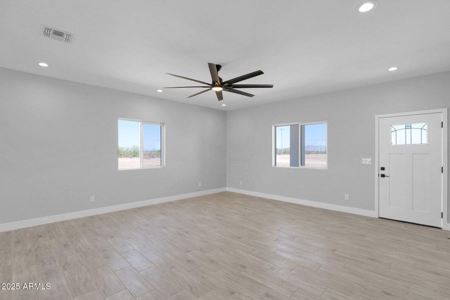 Ceiling funs in all rooms