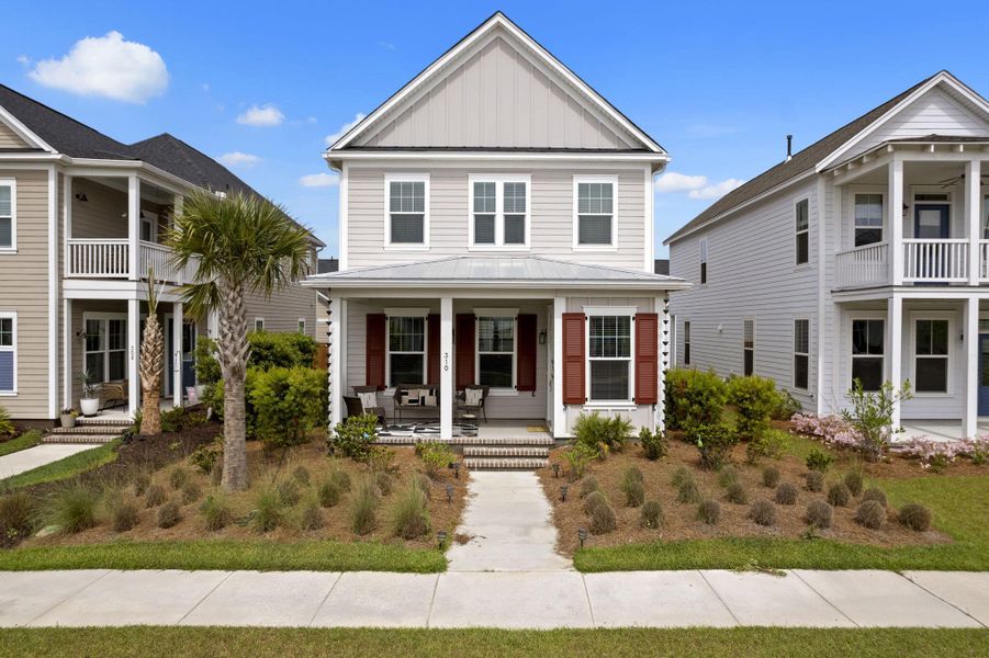 Front exterior of a new home in Midtown at Nexton, Summerville, SC, highlighting curb appeal (Image 23).