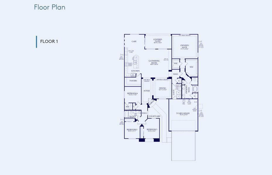 2D floor plan layout of this home in Parkside at Anthem at Merrill Ranch, Florence, AZ (Image 4).