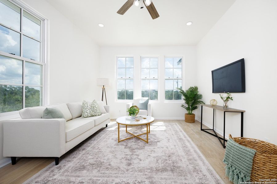 Furnished interior view inside a new home in , Blanco (Image 12). Furnished interior view inside a new home in , Blanco (Image 12).