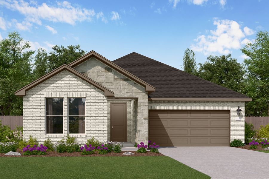 Representative exterior photo of a completed home built from the Hollis by New Home Co. in Raburn Reserve, Tomball, TX (Image 1). Representative exterior photo of a completed home built from the Hollis by New Home Co. in Raburn Reserve, Tomball, TX (Image 1).