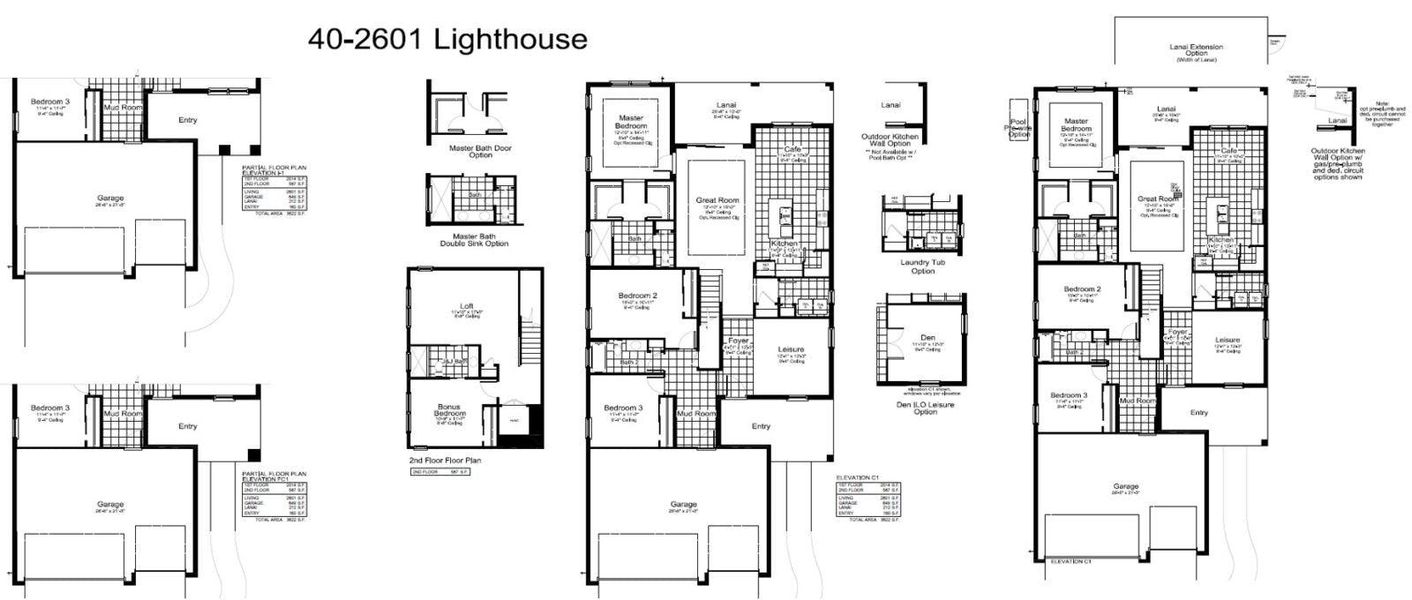 2D floor plan layout for the Lighthouse by Neal Communities in Windward Real Estate and Homes for Sale in Sarasota, FL - Neal Communities, Sarasota, FL (Image 3).