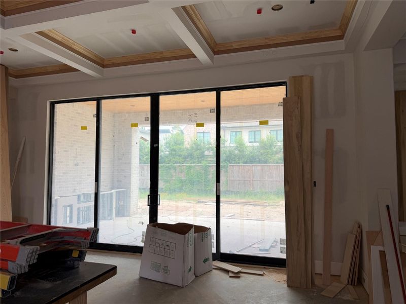 Large sliders off main living area Large sliders off main living area