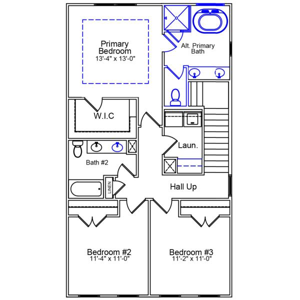 2D floor plan layout of this home in Sweetbrier, Durham, NC (Image 4).