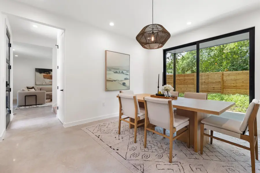 This inviting space creates an easy connection between cooking, dining, and relaxing. This inviting space creates an easy connection between cooking, dining, and relaxing.