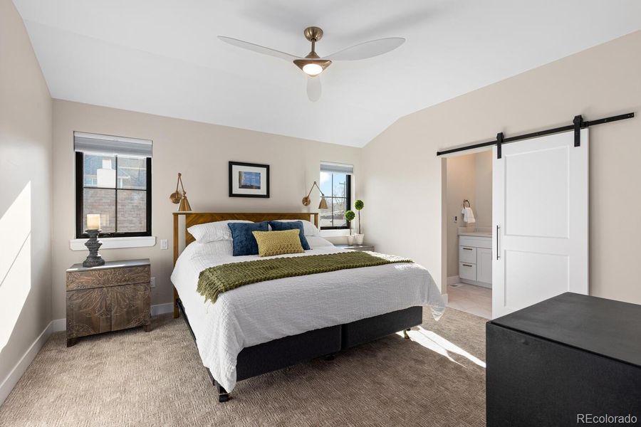 Large primary bedroom and ensuite bath Large primary bedroom and ensuite bath