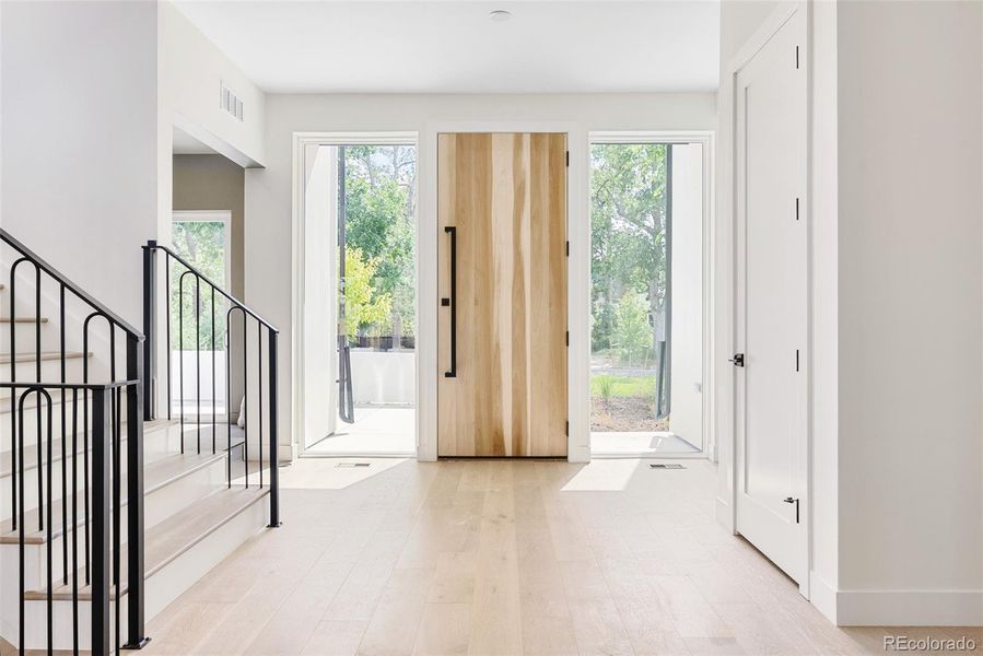 Foyer sets the stage for comfortable nooks mixed with open gathering spaces