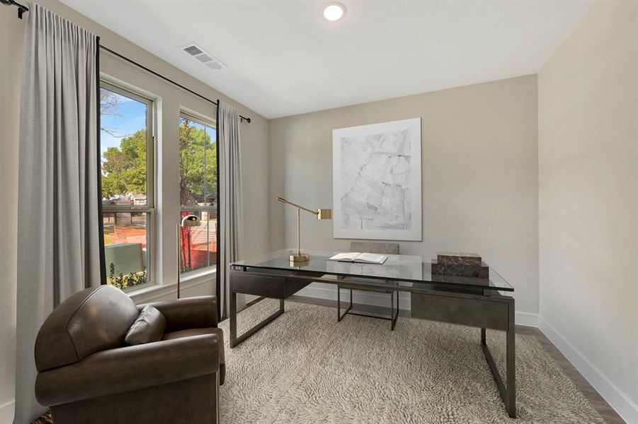 Furnished interior view inside a new home in Sterling Greene, Arlington (Image 35). Furnished interior view inside a new home in Sterling Greene, Arlington (Image 35).