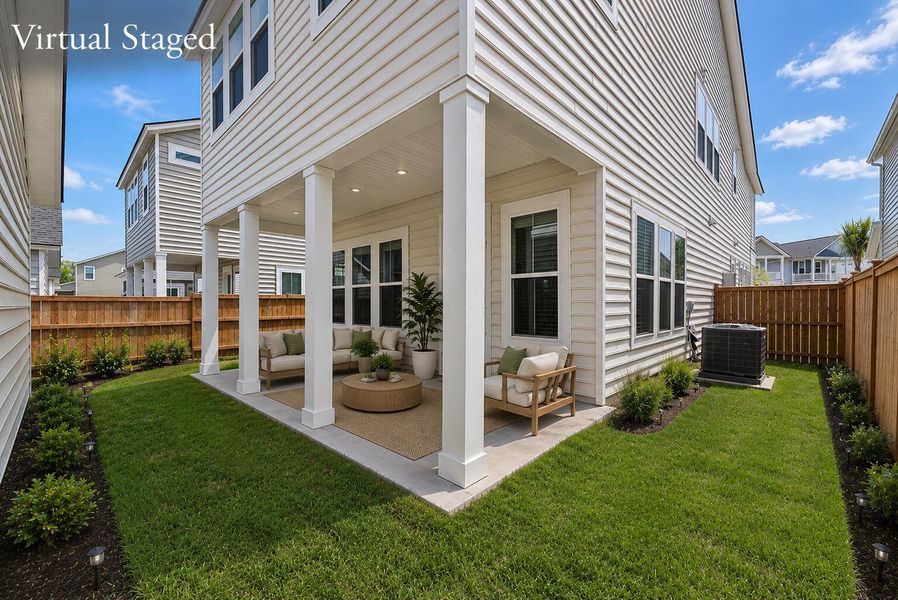 Exterior details and patio area of a home in Heron's Walk at Summers Corner, Summerville (Image 3).