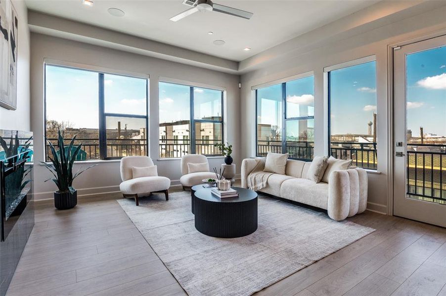 Furnished interior view inside a new home in , Dallas (Image 8).