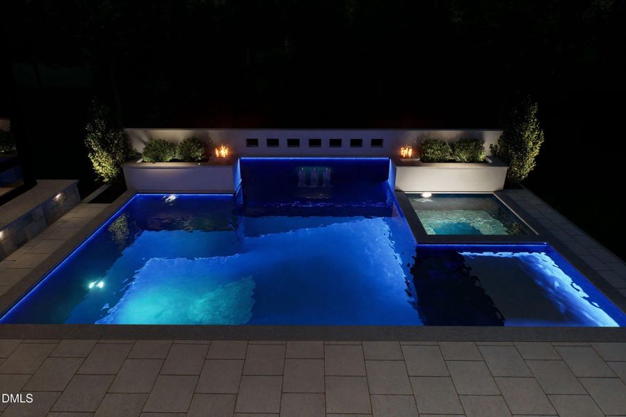 resized pool night