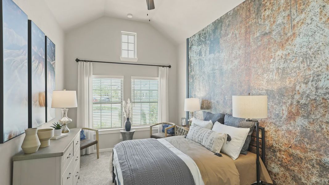 Representative furnished interior of a home built from the Oxford by Chesmar Homes in Bridgeland 45's, Cypress (Image 5).