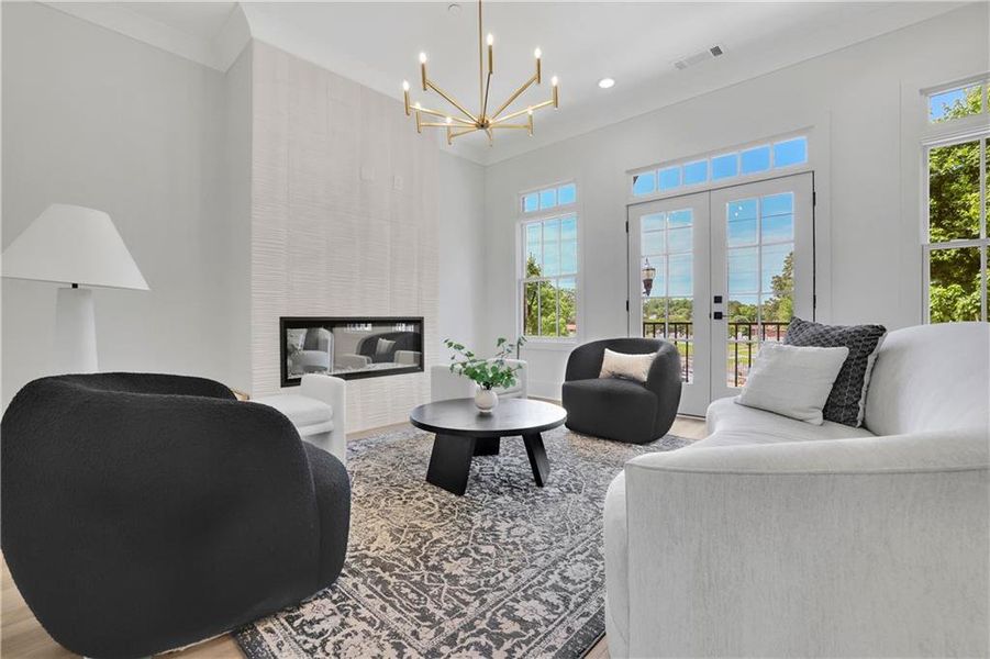 Furnished interior view inside a new home in Skyview On Broad, Sugar Hill (Image 18).