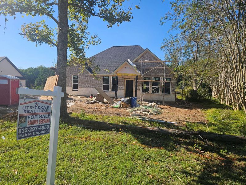In-progress construction of a new home in , Damon, TX (Image 1).