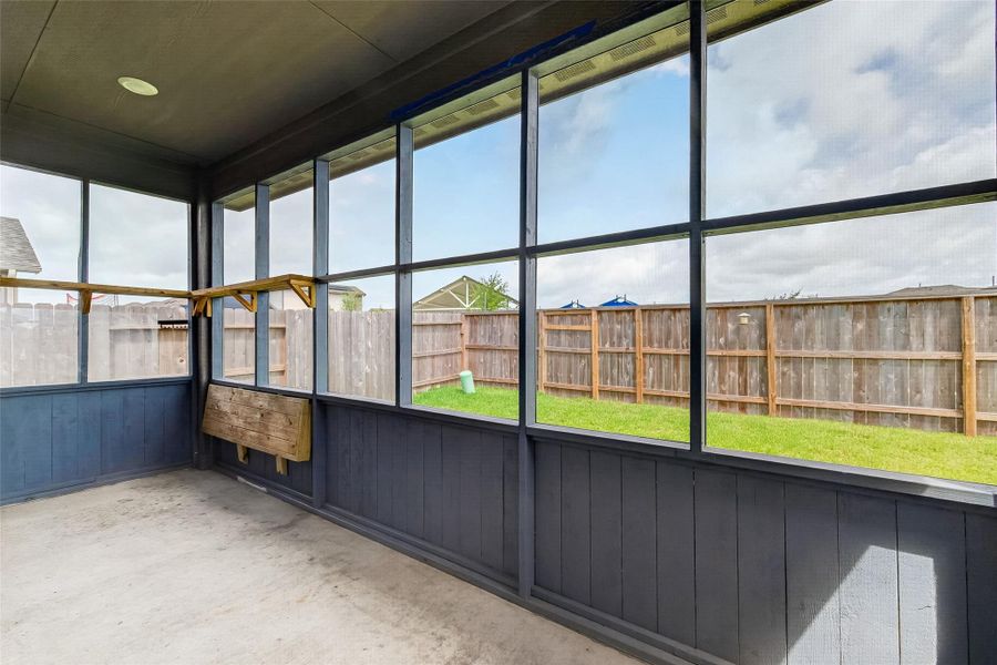 Exterior details and patio area of a home in Heights of Barbers Hill, Baytown (Image 3).