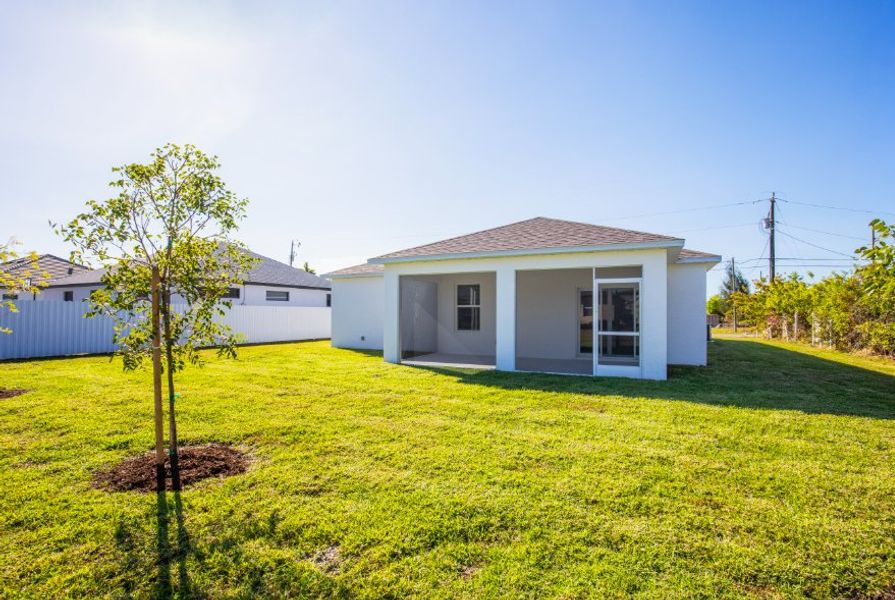 Exterior details and patio area of a home in Cape Coral, Cape Coral (Image 4). Exterior details and patio area of a home in Cape Coral, Cape Coral (Image 4).
