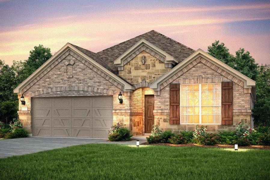 Pulte Homes, Sheldon elevation C, rendering