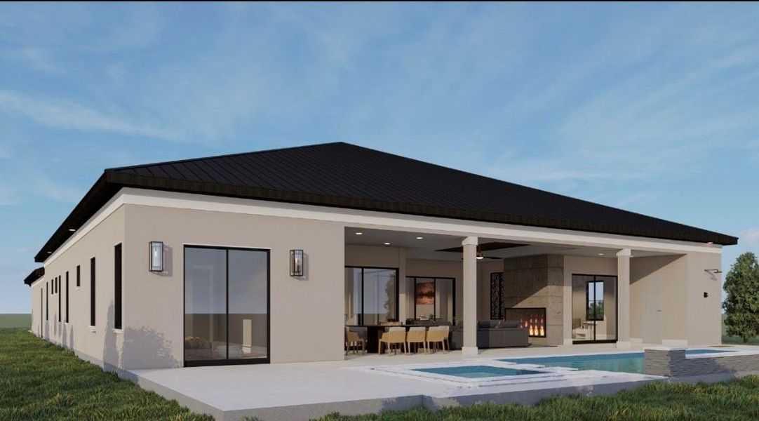 Similar Back Elevation with Pool Built by Bischoff Construction Similar Back Elevation with Pool Built by Bischoff Construction