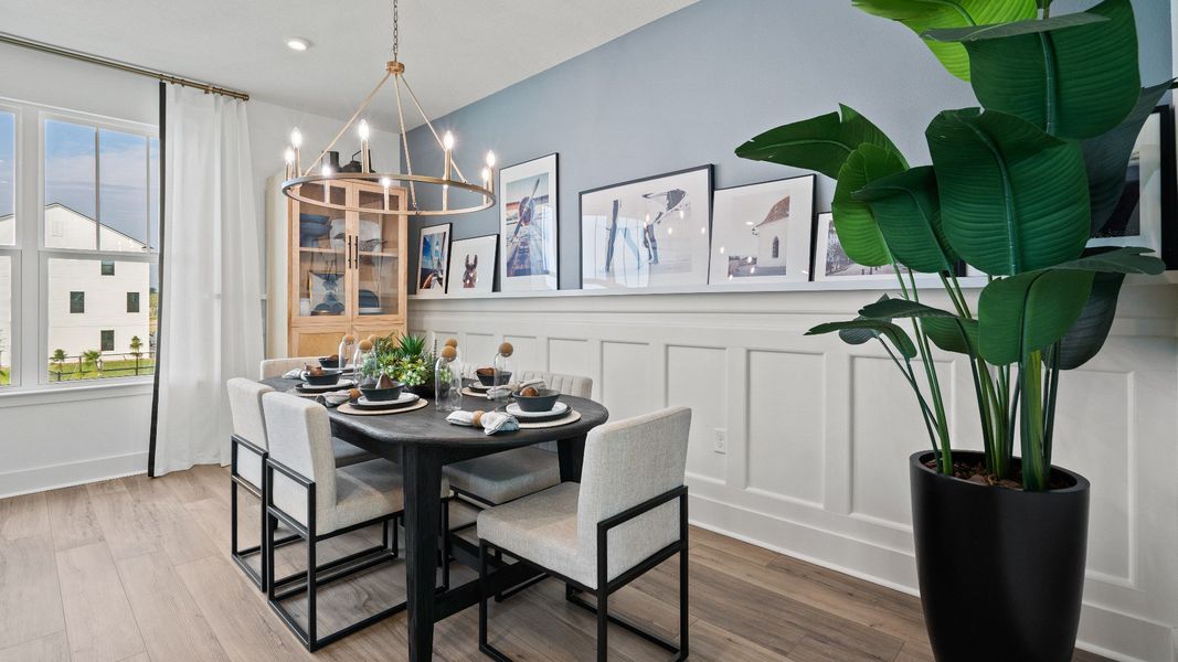 Furnished interior view inside a new home in Parkview at Hamlin, Winter Garden (Image 24).
