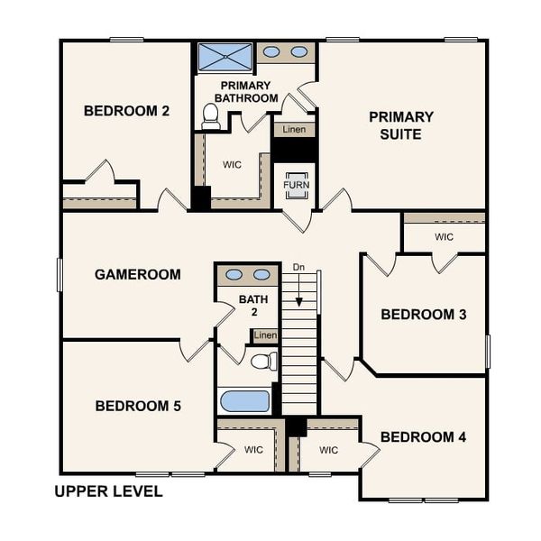 2D floor plan layout for the Granby by Century Complete in Southfield, Bonaire, GA (Image 4).