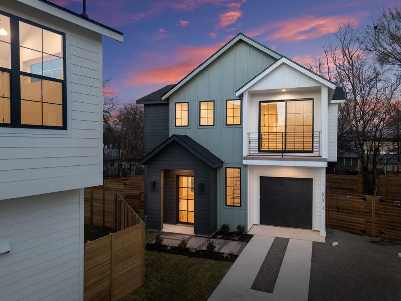 Front exterior of a new home in , Austin, TX, highlighting curb appeal (Image 19).