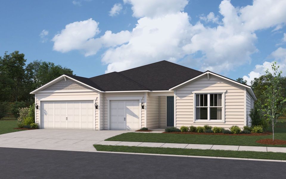 Representative exterior photo of a completed home built from the Renown by Pulte Homes in Terrapin Creek, Jacksonville, FL (Image 2). Representative exterior photo of a completed home built from the Renown by Pulte Homes in Terrapin Creek, Jacksonville, FL (Image 2).