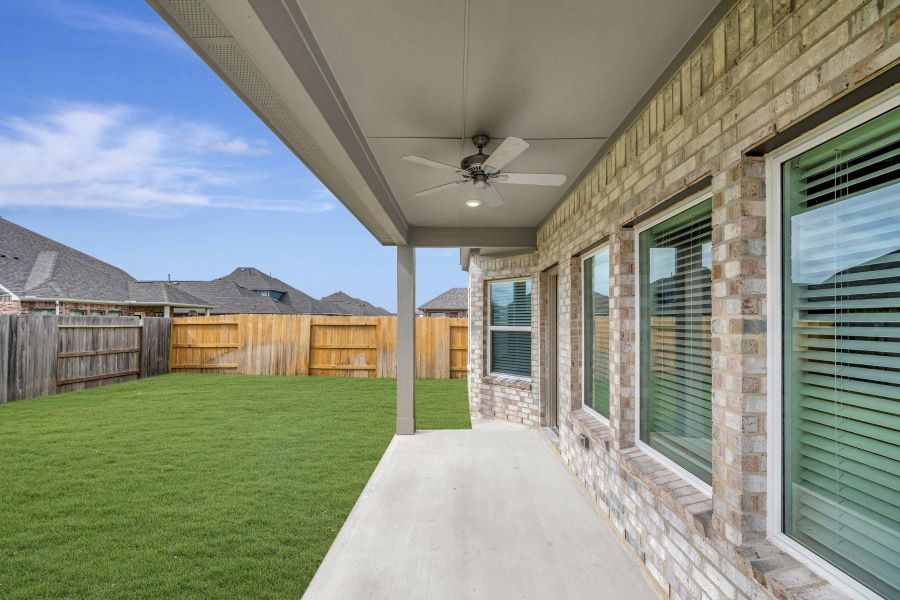 Exterior details and patio area of a home in Marvida, Cypress (Image 4).