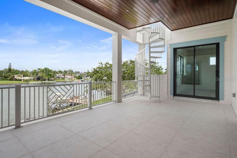 Solid Steel Staircase to Rooftop Deck with 360 Views of Sarasota and Her Keys.