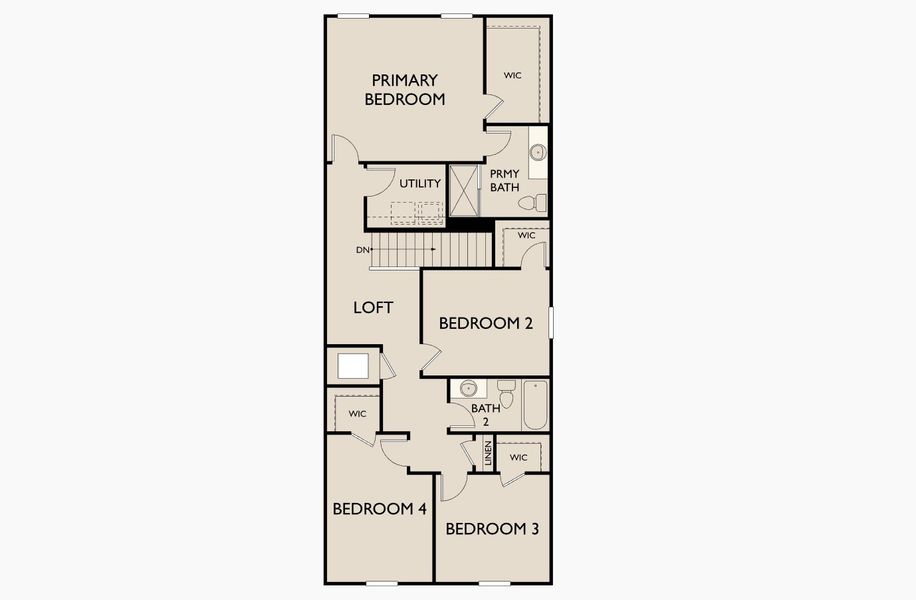 2D floor plan layout for the Carina by Starlight Homes in Pelham Square, Deland, FL (Image 3).