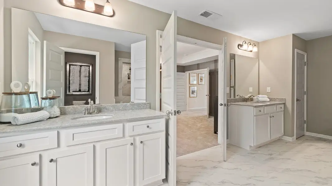 Furnished interior view inside a new home in Cambria at Traditions, Hampton (Image 29). Furnished interior view inside a new home in Cambria at Traditions, Hampton (Image 29).