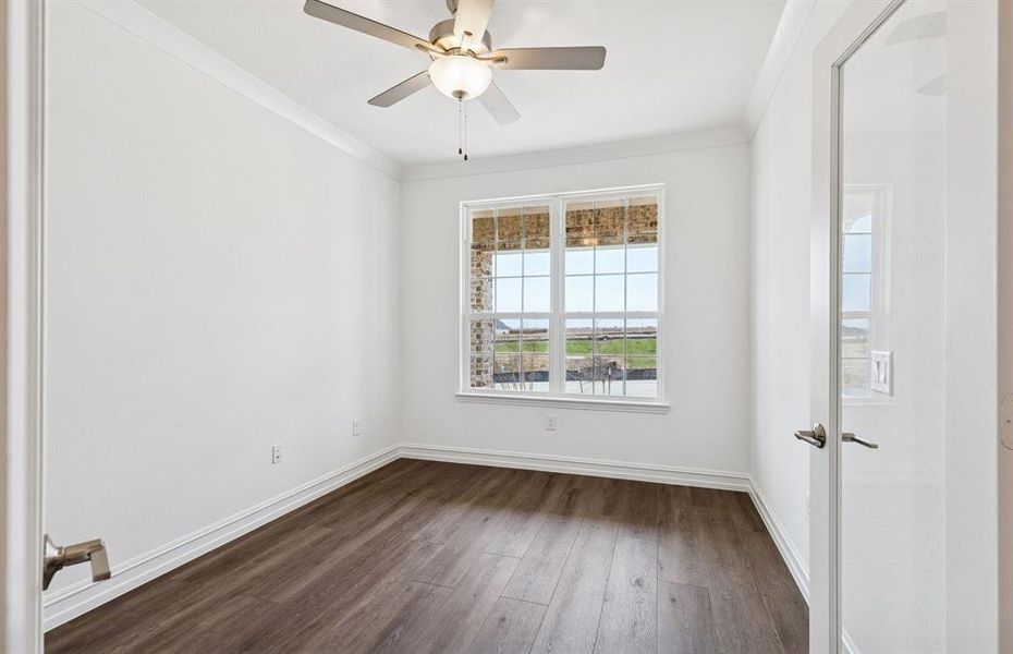 Study with french door entry