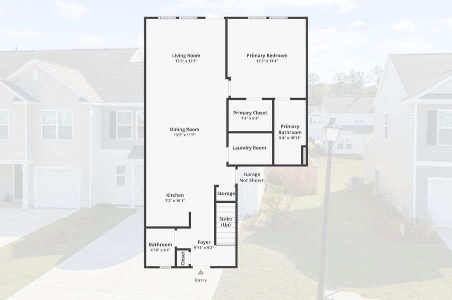 2D floor plan layout of this home in , Summerville, SC (Image 4).
