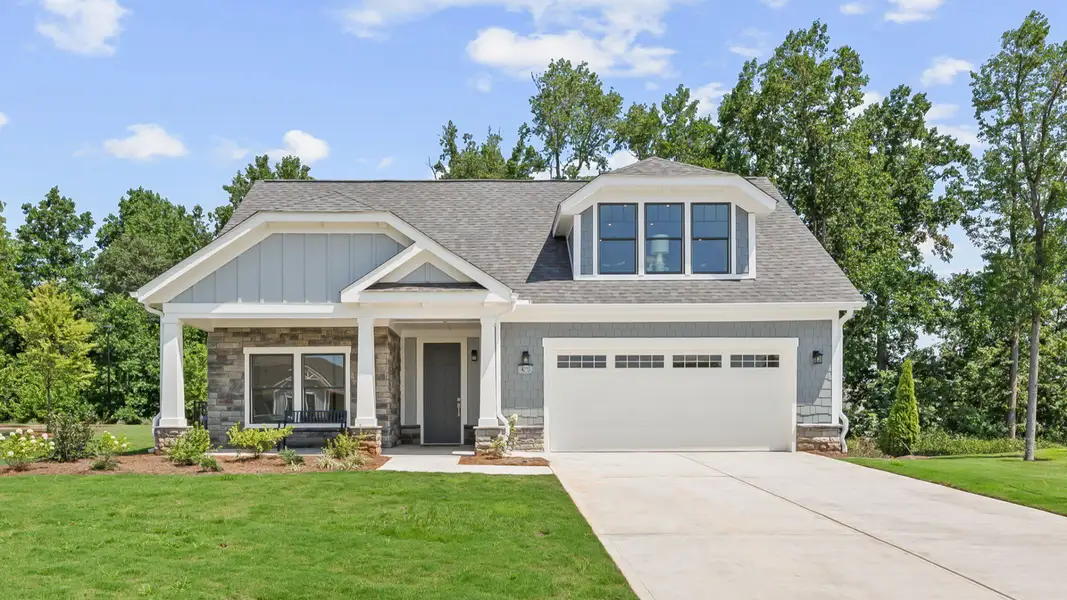 Representative exterior photo of a completed home built from the Promenade Bonus by Epcon Communities in The Courtyards at Post Road, Cumming, GA (Image 1). Representative exterior photo of a completed home built from the Promenade Bonus by Epcon Communities in The Courtyards at Post Road, Cumming, GA (Image 1).