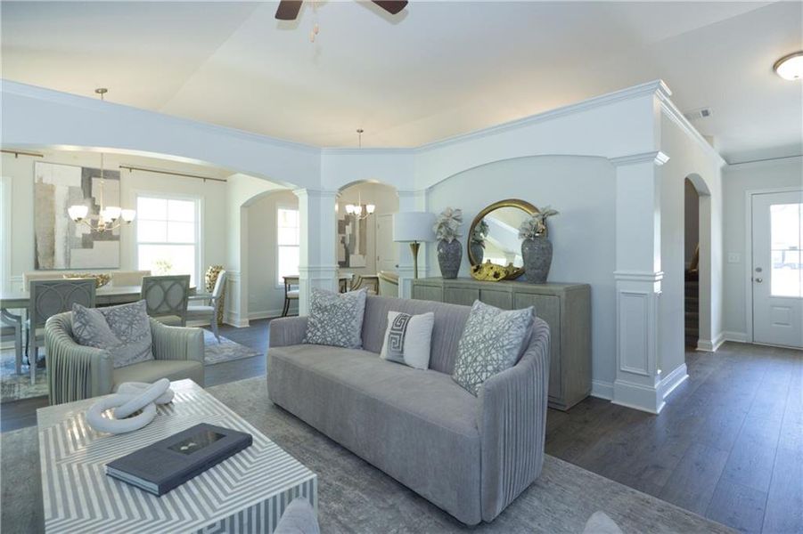 Furnished interior view inside a new home in , Covington (Image 11). Furnished interior view inside a new home in , Covington (Image 11).