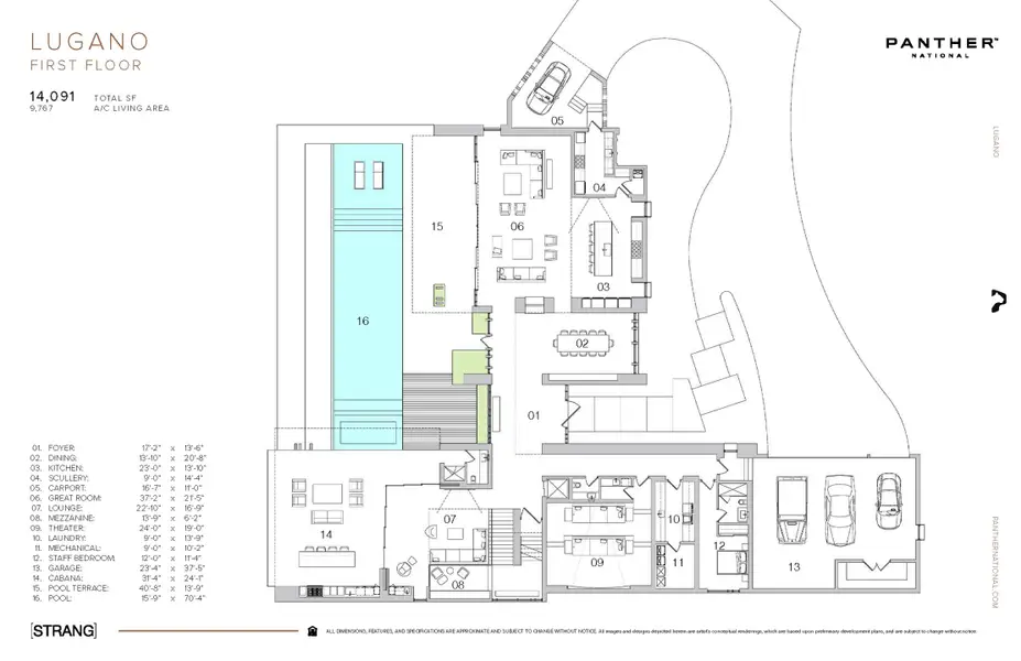 2D floor plan layout for the Lugano by Centaur Holdings in Panther National, Palm Beach Gardens, FL (Image 3). 2D floor plan layout for the Lugano by Centaur Holdings in Panther National, Palm Beach Gardens, FL (Image 3).