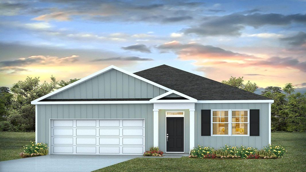 Representative exterior photo of a completed home built from the Aria by D.R. Horton in Stockyard, Statesboro, GA (Image 4).