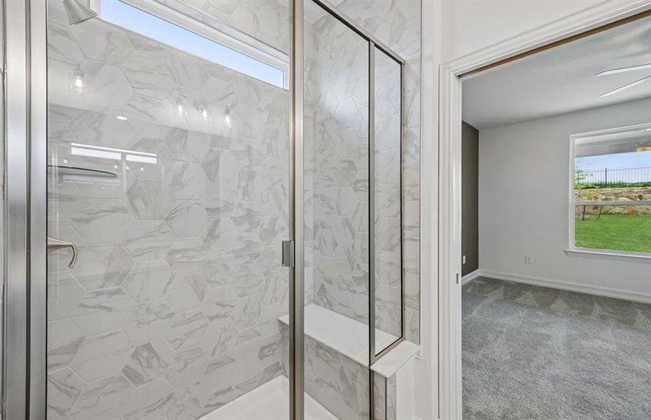 Beautiful shower in primary bath