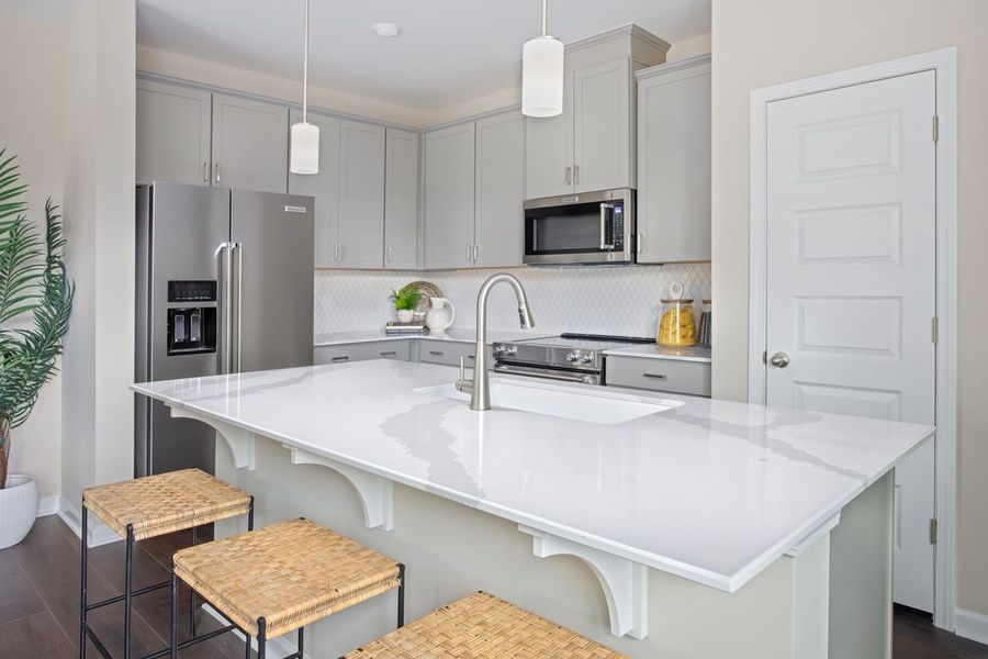 Furnished interior in a model home at Brooks Mill - Edge Series in Durham (Image 8). Furnished interior in a model home at Brooks Mill - Edge Series in Durham (Image 8).