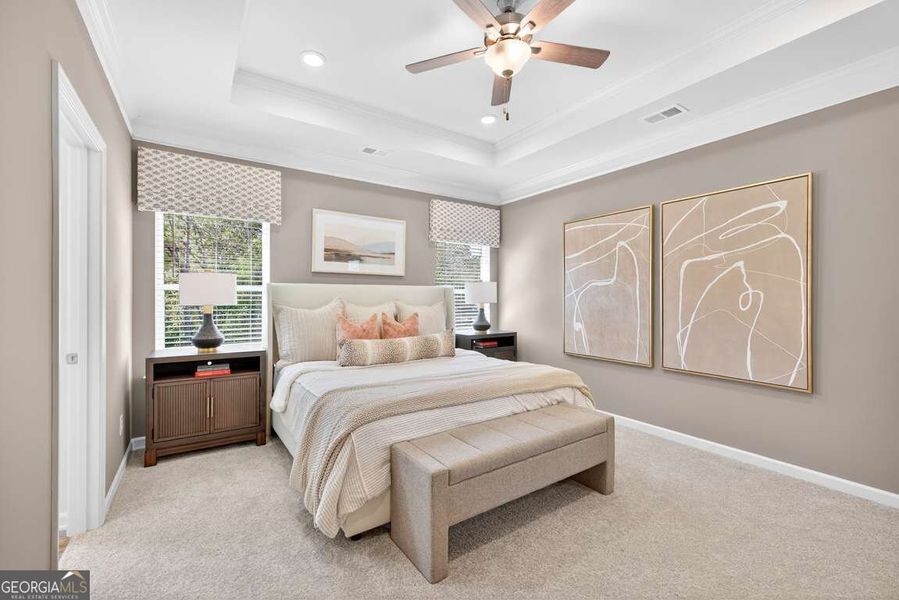 Furnished interior view inside a new home in Cobblestone Crossing Commons, Byron (Image 35). Furnished interior view inside a new home in Cobblestone Crossing Commons, Byron (Image 35).