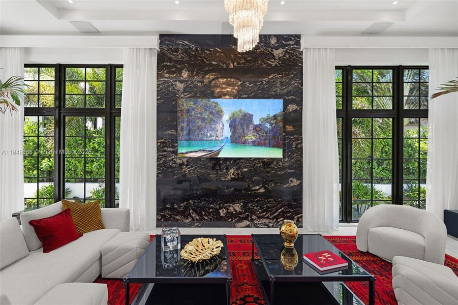 Furnished interior view inside a new home in , Miami Beach (Image 10). Furnished interior view inside a new home in , Miami Beach (Image 10).