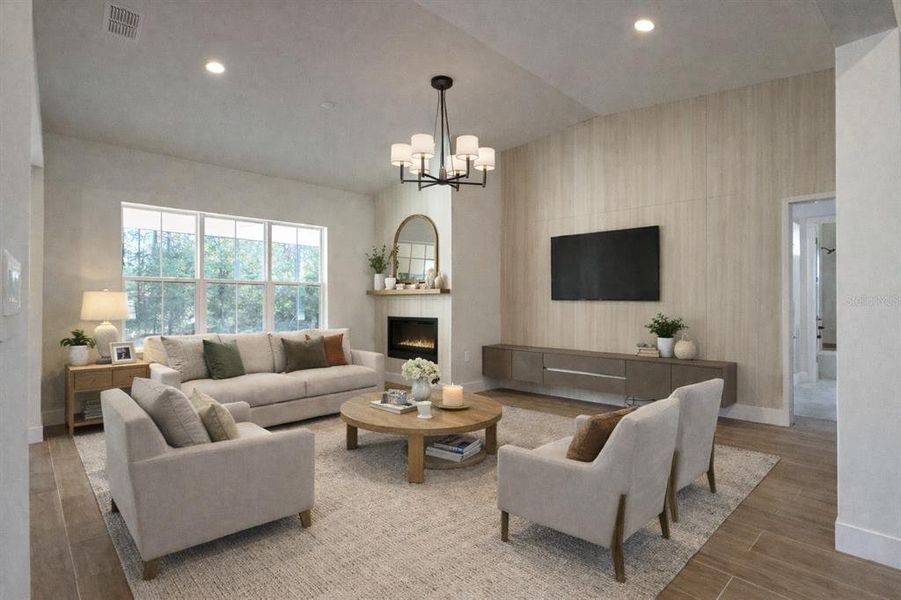 Furnished interior view inside a new home in , Dunnellon (Image 12).