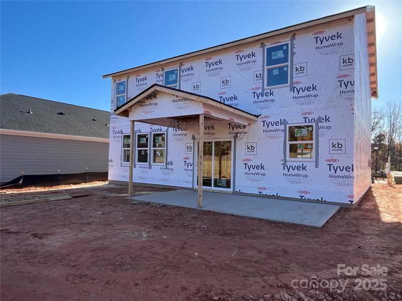 Covered Patio with Extended Slab