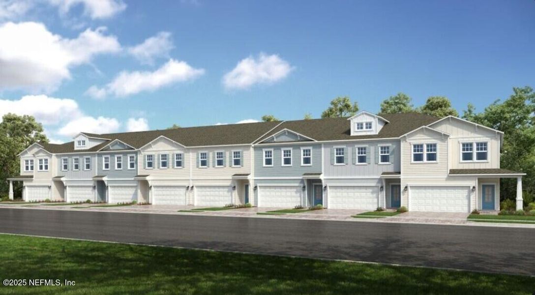 Front exterior of a new home in , St. Augustine, FL, highlighting curb appeal (Image 1).