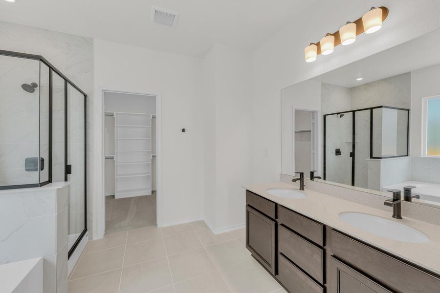 Furnished interior view inside a new home in Salerno - Classic Collection, Round Rock (Image 6). Furnished interior view inside a new home in Salerno - Classic Collection, Round Rock (Image 6).