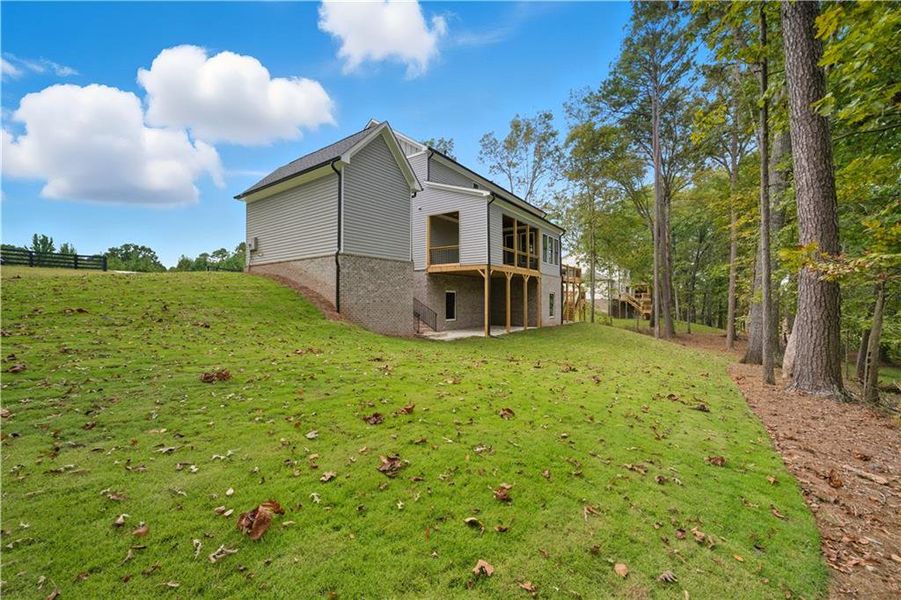 Exterior details and patio area of a home in , Canton (Image 24).