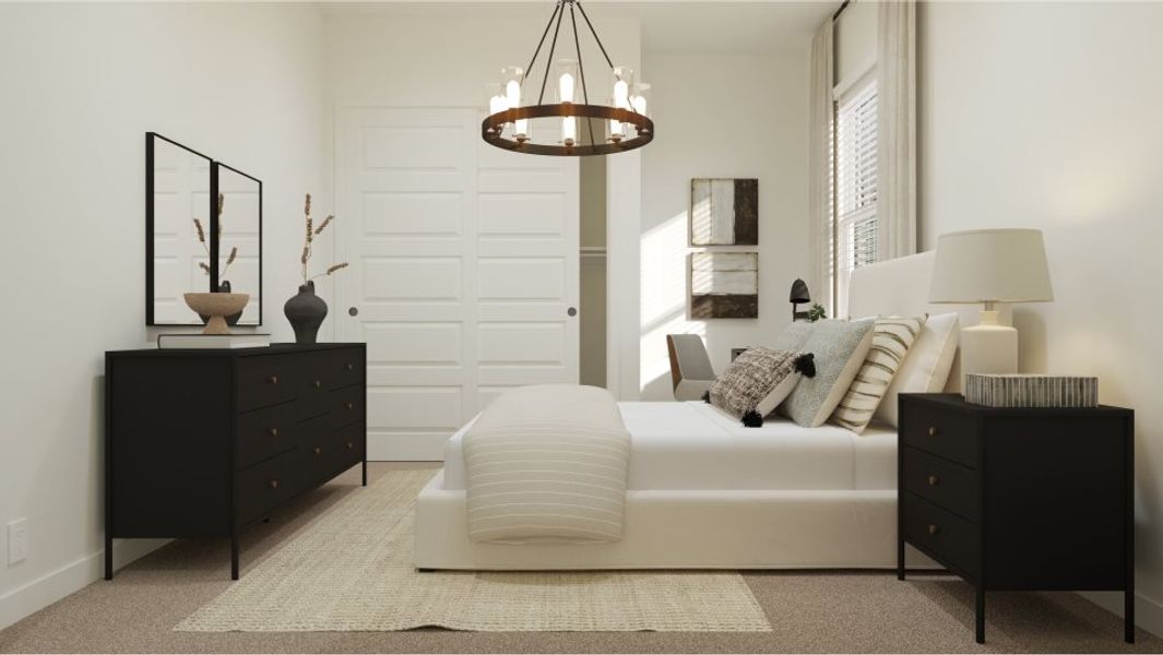 Bedroom 2 styled as a guest room